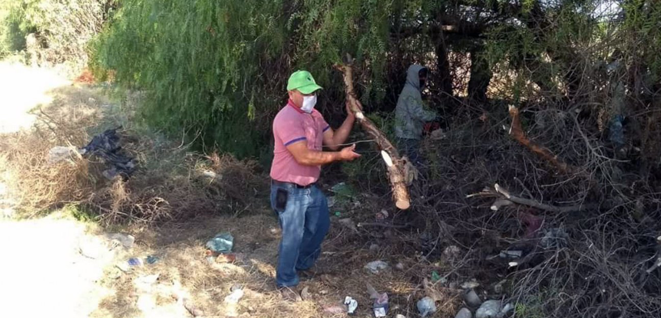 Se mantiene limpieza en terrenos del municipio