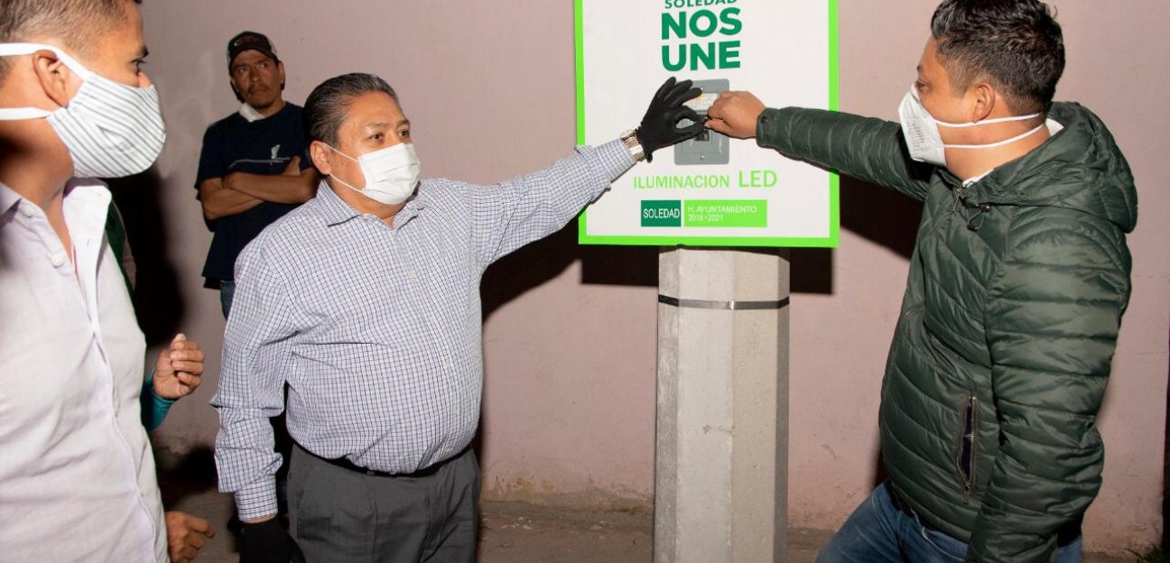Ayuntamiento de Soledad pone en marcha proyecto de renovación y modernización de alumbrado público