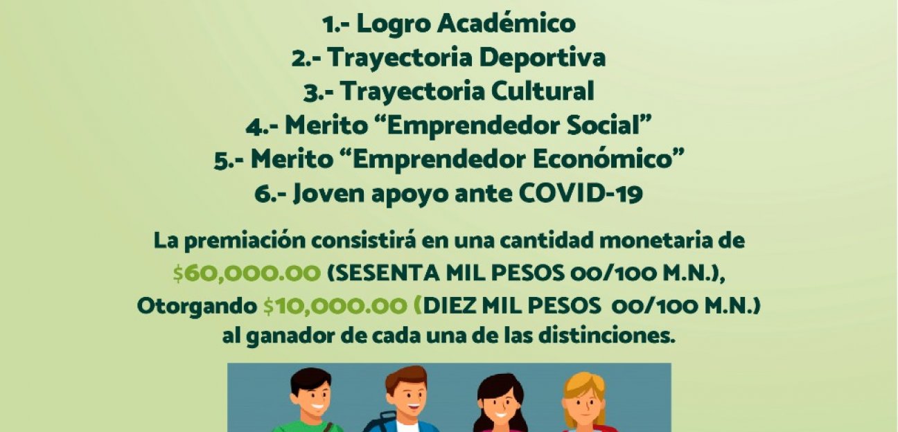 Ayuntamiento de Soledad define a los ganadores del Premio Municipal de la Juventud 2021