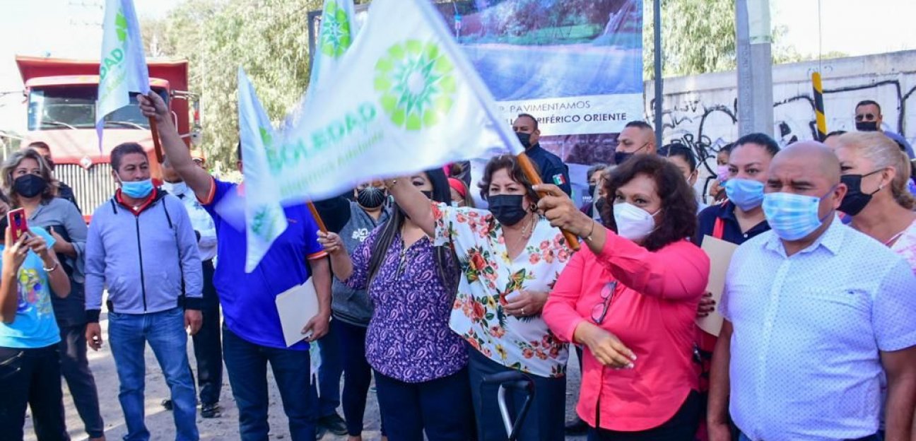 Leonor Noyola arranca rehabilitación en acceso a Colonia La Virgen 