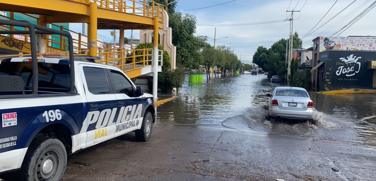 Protección Civil de Soledad atendió contingencia por lluvias al Oriente de la Ciudad