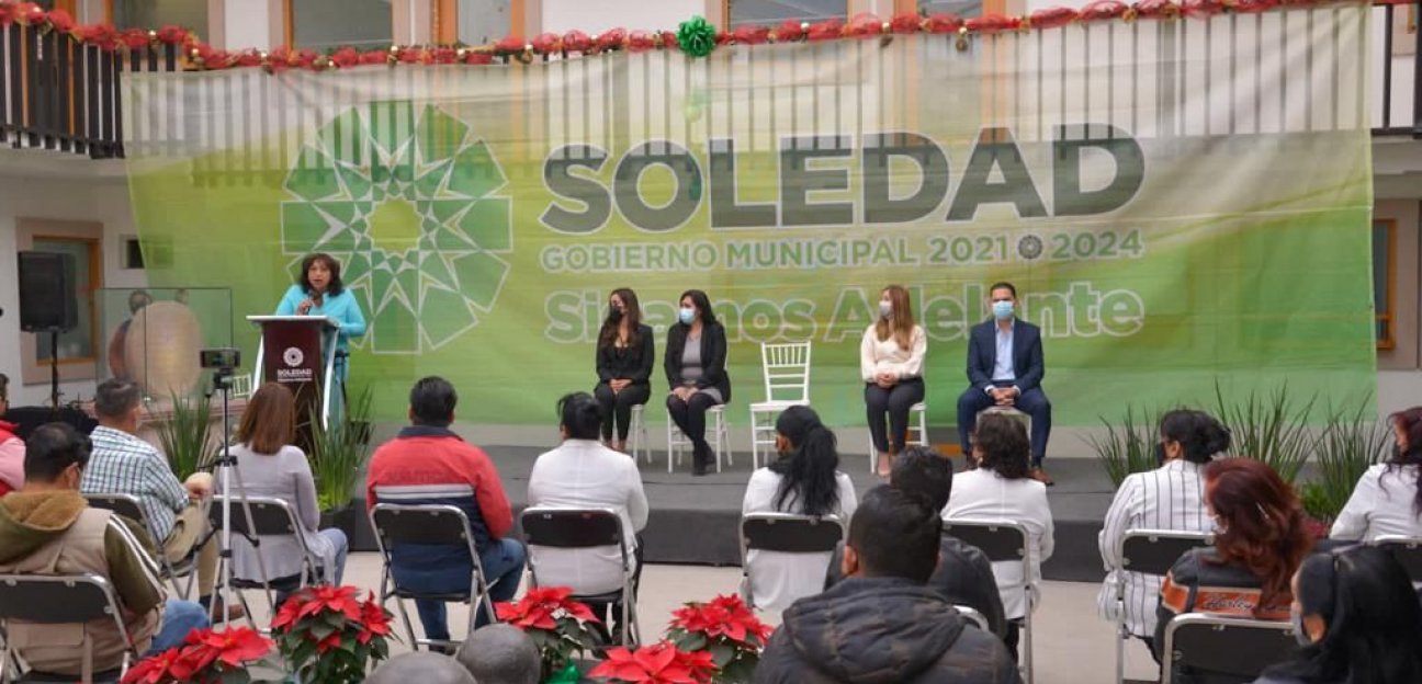 Alcaldesa presenta fiestas navideñas a desarrollarse en Soledad de Graciano Sánchez