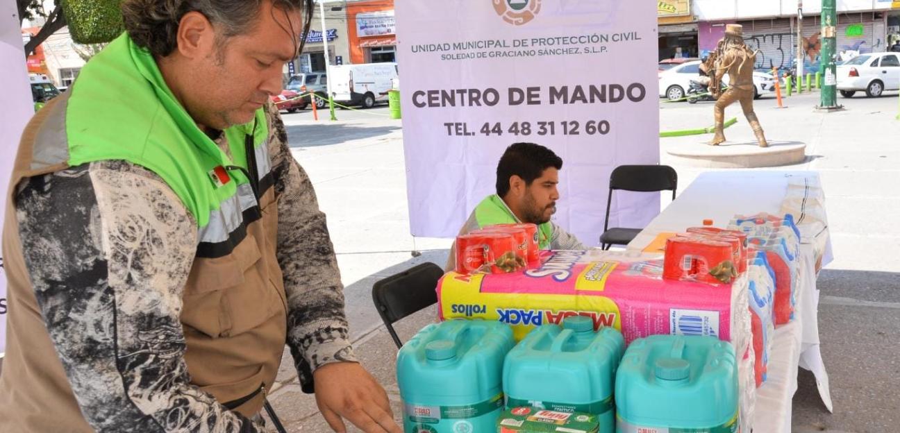 Centro de Acopio de víveres en Soledad sigue activo para favorecer a familias damnificadas de Guerrero 