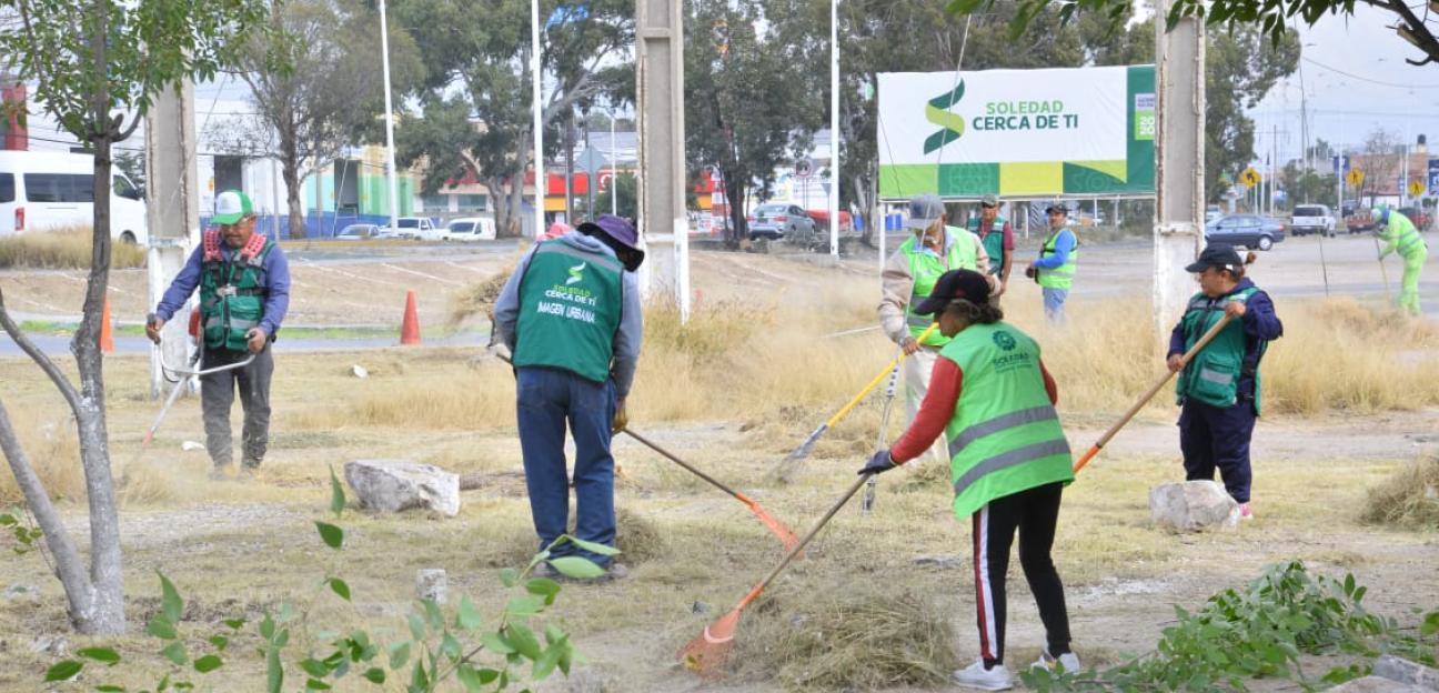 Sin descanso, programa de Mejora Urbana y Limpieza de vialidades en Soledad